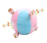 Soft Sensory Ball, Plush Rattle Toy, 7.48x5.12x5.91 Inches Interactive Sphere with Internal Bell, Colorful Fabric Development Tool, Easy Grip Shaker with Gentle Texture, Early Learning Toy for Crib