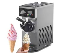 Soft Serve - Máquina de helado de 450 W, máquina comercial de un solo sabor con limpieza automática y preenfriamiento, alta productividad para el hogar y barras de aperitivos, 4-5 kg/h