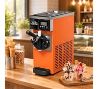 Soft Serve - Máquina de helados para encimera comercial y doméstica, automática con panel táctil LCD para cafetería, restaurante, tienda de postres, 4-5 kg/h