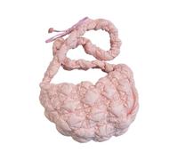 Soft Shoulder Bag - Quilted Ccrescent Strap Purse, Trendy Fashion Handbag, Compact Carry Pouch | Wallet Cell Phone Storage Daily Usage Convenience, Women Girl Stylish Accessory Lightweight Comfortable
