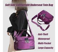 Soft Side Lightweight Underseat Tote Bag, Blaciokamith Multi-Pocket Waterproof Anti Theft Handbag Crossbody (#4)