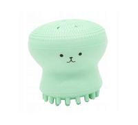 Soft Silicone Facial Cleansing Pad. Facial Exfoliation Brush. Silicone Green