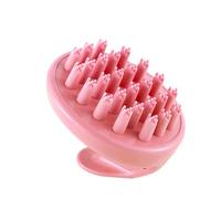 Soft Silicone Scrubber, Scalp Massage Brush Cleaner, Flexible Bristle Hair Washer Tool, Deep Clean Shower Scrubber Device, Ergonomic Grip Bath Accessory, Hair Care Rutine Tool for Wet Dry Use