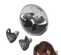 Soft Sleep Tapones para los oídos - Tapón para dormir, protector de oídos de 6,5 cm con mosquetón de aluminio, protección auditiva con diseño de brida, tapón reutilizable para los oídos, reducción de