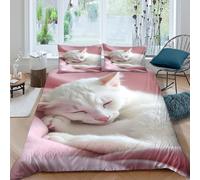 Soft sleeping pet Funda de Edredón Microfibra 3 Piezas Compuesto Impresión 3D Cierre de Soft sleeping pet Funda Edredon Fundas de Almohada Antialérgica Transpirable for niños Single（140x200cm）