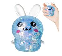 Soft Squeeze Toys, Cute Glitter Bunny, Cartoon Fidget Toy, Fun Squeeze Toy, for Kids Adults Friends Teens Offices Work Classroom Study Waiting Rooms Calm Down Anger Management Stress Relief