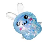 Soft Squeeze Toys - Fun Cute Cartoon Glitter Bunny, Fidget Stress Reliever for Kids Adults, Party Favors with Calm Relief, Play Accessories, Anger Management Toy for Study Work and Offices