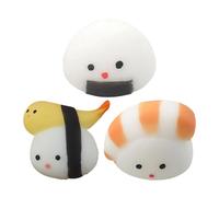 Soft Sushi Squeeze Toy - Kids Stress Relief, Desk Accessory with Portable Fun, Finger Toy, Fidget Item, Pocket Gadget for Relieving and Keeping Hands Busy at Home Office Classroom Travel Work