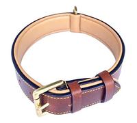 Soft Touch Collars Collar de Cuero Acolchado para Perro, Color marrón Grande, Piel auténtica, 61 cm de Largo x 3,8 cm de Ancho, se Adapta a cuellos de 45,7 a 53,3 cm