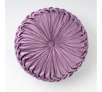 Soft Velvet Round Throw Pillow,Pleated Pumpkin Couch Chair Cushion,Round Pleated Decorative Throw Pillow for Sofa,Bed,Car