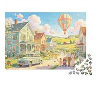 Soft Vintage 1000 Piezas Puzzle Papel Reciclado Spring Countryside Puzzles for Boy & Girl Ages 6 Years Up Family Gaming Time Props Great Regalo Idea Home 52x38cm/1000pcs