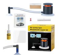 Soft Windshield Repair, Advanced Glass Restorer, Crack Kit with Air Pump