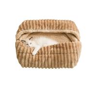 Soft Winter Cat Bed - Warm Plush Dog Bed, Pet Beds for Living Room Bedroom, Cats Cave with Enclosed Comfort, Dog Plush Beds, Cat Nest for Pet House Kittens Garage Indoor Use