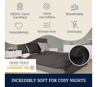 sleepwise Juego de ropa de cama de verano 140 x 200 cm, 2 piezas, respetuoso con el medio ambiente, suave, transpirable, no necesita planchado y no se arruga. Juego de funda nórdica