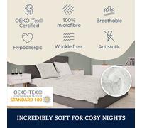 sleepwise Juego de ropa de cama de verano 140 x 200 cm, 2 piezas, respetuoso con el medio ambiente, suave, transpirable, no necesita planchado y no se arruga. Juego de funda nórdica de micro