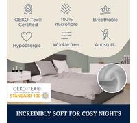 sleepwise Ropa de cama de verano 240 x 220 cm, 3 piezas, Öko-Tex, muy suave, transpirable, no necesita planchado y no se arruga. Juego de funda nórdica de microfibra suave con fundas