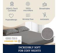 Soft Wonder-Edition Sábana bajera 180-200x200 cm Microfibra Gris marengo Sleepwise