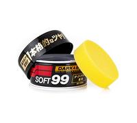 SOFT99 Dark & Black Wax - Esmalte de cera dura para coche, fórmula híbrida con aditivo de carnauba, revestimiento hidrofóbico, protección de pintura, brillo y profundidad de color, kit con almohadilla aplicadora