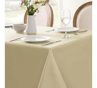 Softalker Manteles Beige Antimanchas 100x140 cm Rectangular Mantel de Jacquard a Rayas Mantel Impermeable Protector Mesa Comedor Manteles no Plancha Otoño Navidad Decorativo para Casa Comedor Cocina