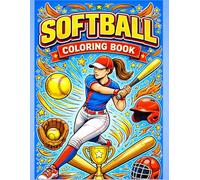 Softball Coloring Book: 50 Single-Sided Designs for Athletes Who Play Hard | Bold Coloring Pages for Teen Athletes | for Girls