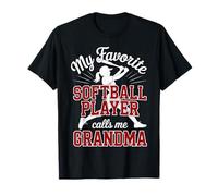 Softball Grandma My Favorite Softball Nieta Rojo Camiseta