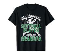 Softball Grandpa My Favorite Softball Nieta Papa Camiseta