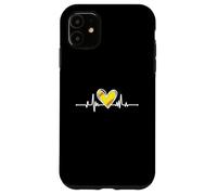 Softball Lover Girl Heartbeat Player Fan Mom Dad Coach Carcasa para iPhone 11