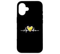 Softball Lover Girl Heartbeat Player Fan Mom Dad Coach Carcasa para iPhone 16