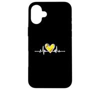 Softball Lover Girl Heartbeat Player Fan Mom Dad Coach Carcasa para iPhone 16 Plus