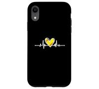 Softball Lover Girl Heartbeat Player Fan Mom Dad Coach Carcasa para iPhone XR