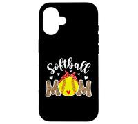 Softball Lover Softball Mom of A Softball Player Girl Woman Carcasa para iPhone 16
