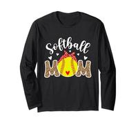 Softball Lover Softball Mom of A Softball Player Girl Woman Manga Larga