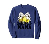 Softball Mama Bow Cute Vibes & Trendy Style for Moms Sudadera
