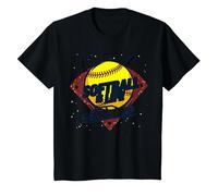 Softball Mom Life: Soy Solo el Conductor Camiseta, Niños, Negro, 4 años