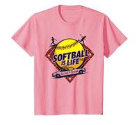 Softball Mom Life: Soy Solo el Conductor Camiseta, Niños, Rosado, 4 años