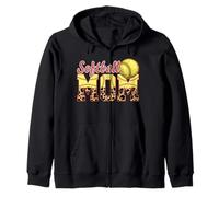 Softball Mom Mama Mommy Softball Life Mother's Day Softball Sudadera con Capucha