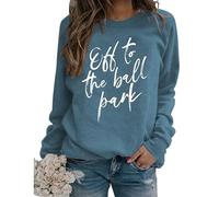 Softball Mom Sweatshirts for Women Cute Graphic Print Sports Pullovers Tops Casual Mama Crewneck Sweatshirt