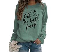 Softball Mom Sweatshirts for Women Cute Graphic Print Sports Pullovers Tops Casual Mama Crewneck Sweatshirt