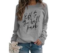Softball Mom Sweatshirts for Women Cute Graphic Print Sports Pullovers Tops Casual Mama Crewneck Sweatshirt