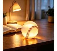 Softball Night Light Gift, Baseball Night Light Decoration Led Lamp with Red Stitching, Dynamic Passionate Bedside Decor Reading Lamp,Sports Souvenir Gifts for Bedroom,Living Room,Home,Office