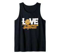 Softbol Amante Deporte Pelota Amor Softbol Equipo Béisbol Camiseta sin Mangas