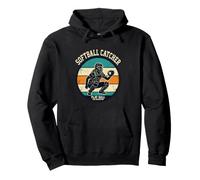 Softbol Catcher The Backstop Play Retro Ball Vintage Sudadera con Capucha