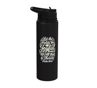 Softbol Cristiano Softbol Mamá Salmo Verso de la Biblia Stainless Steel Insulated Water Bottle