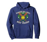 Softbol de lanzamiento rápido Diamantes Chica Mejor Amigo Chicas Sudadera con Capucha