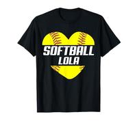 Softbol Jugador Familia Softbol Lola Corazón Vintage Navidad Camiseta