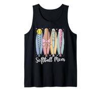 Softbol Mom, Softbol, Coqueta, Bate, Pelota de sóftbol Brushstroke Camiseta sin Mangas