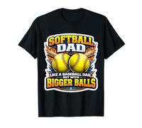 Softbol Papá como Un Béisbol Pero con Bolas Más Grandes Divertido Mordaza Camiseta