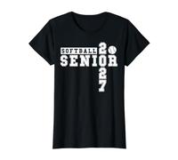 Softbol Senior Noche Softbol Senior 2027 Graduación 3 Camiseta gráfica económica, Mujer, Negro, L