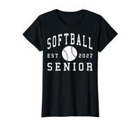 Softbol Senior Noche Softbol Senior 2027 Graduación 4 Camiseta gráfica económica, Mujer, Negro, L