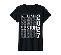 Softbol Senior Noche Softbol Senior 2027 Graduación 6 Camiseta gráfica económica, Mujer, Negro, L